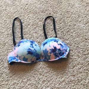 Push up pink tye dye bra